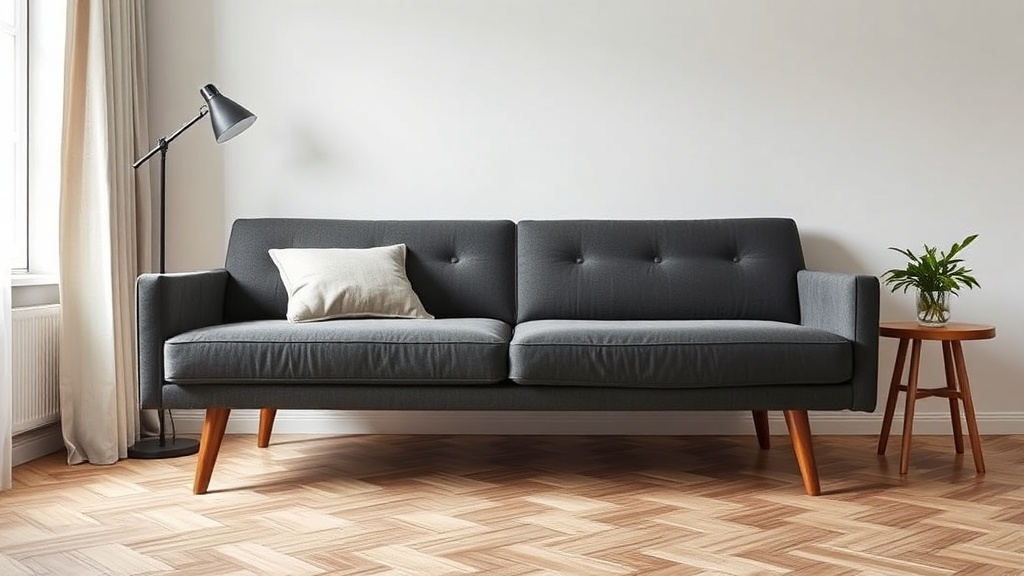 Tapczan w stylu mid-century modern: bryła, tkaniny, nóżki i ustawienie krok po kroku