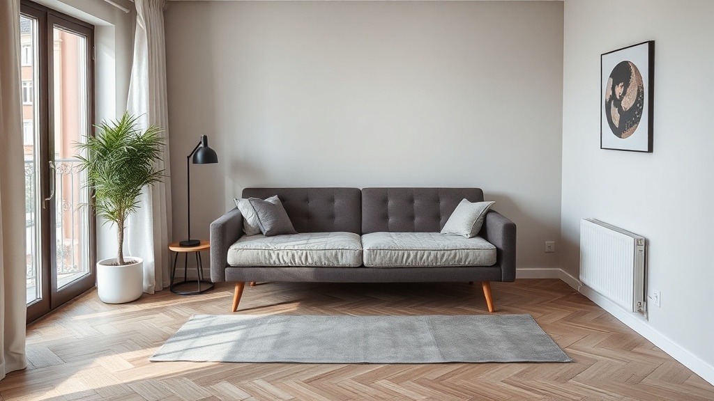 Tapczan w salonie 18-20 m2: 3 sprawdzone układy, wymiary i przejścia bez kolizji