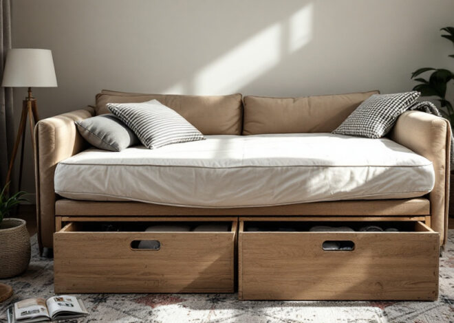 Tapczan bez pojemnika: jak przechować pościel